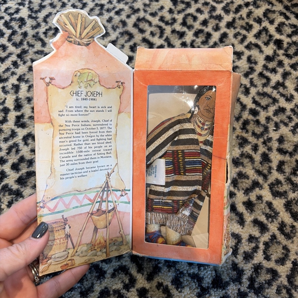 1979 HALLMARK CHIEF JOSEPH STUFFED INDIAN DOLL - Vtg - In Original Package‎